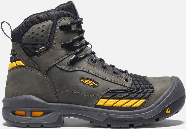 Keen Men's Waterproof Troy 6" Boot (Carbon-Fiber Toe) Size 10.5 Wide In Magnet Black