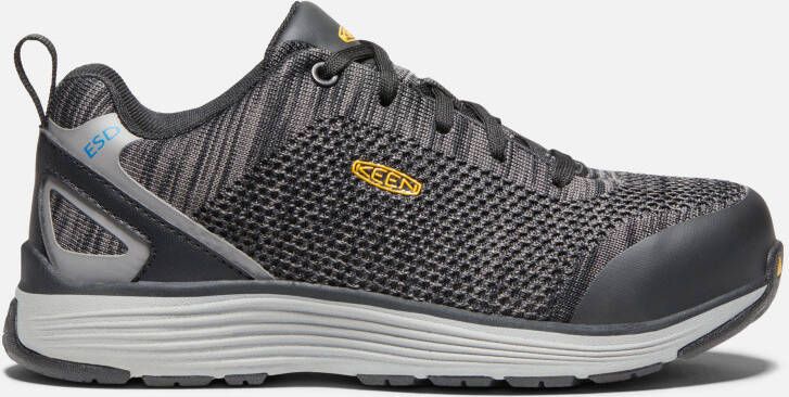 Keen Women's Sparta ESD (Aluminum Toe) Shoes Size 6.5 Wide In Black Grey Flannel