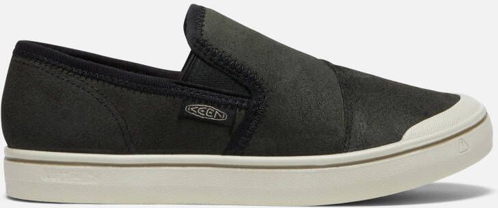 Keen Women's Elsa Harvest Leather Slip-On Shoes Size 10.5 In Black Silver Birch