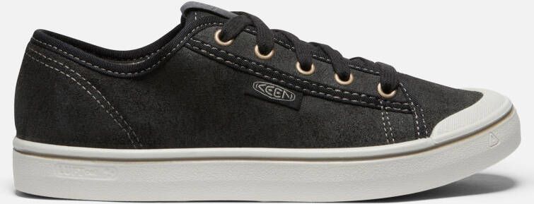 Keen Women's Elsa Harvest Leather Sneaker Shoes Size 10.5 In Black Silver Birch