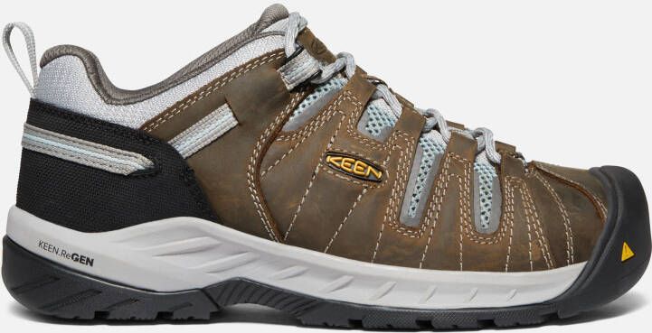 Keen Women's Flint II (Steel Toe) Shoes Size 5.5 Wide In Cascade Brown Surf Spray