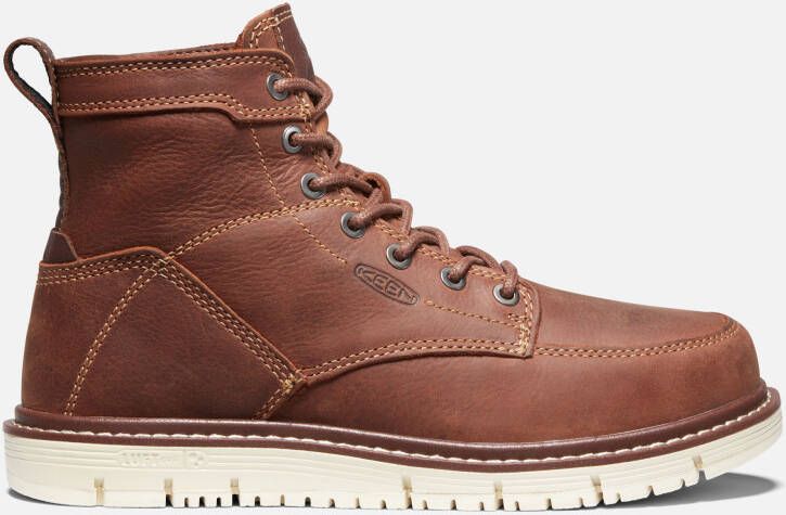 Keen Women's San Jose 6" Boot (Soft Toe) Size 9.5 Wide In Gingerbread Off White