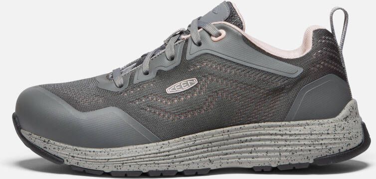 Keen Women's Sparta 2 (Aluminum Toe) Shoes Size 8.5 Wide In Steel Grey Peach Whip