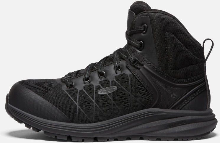 Keen Women's Vista Energy Mid Int Met (Carbon Fiber Toe) Boots Size 9.5 Wide In Black Raven