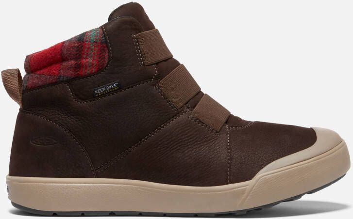 Keen Women's Waterproof Elle Winter Mid Boots Size 10.5 In Coffee Bean Red Plaid