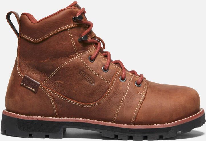 Keen Women's Waterproof Seattle 6" Boot (Aluminum Toe) Size 5.5 Wide In Gingerbread Black