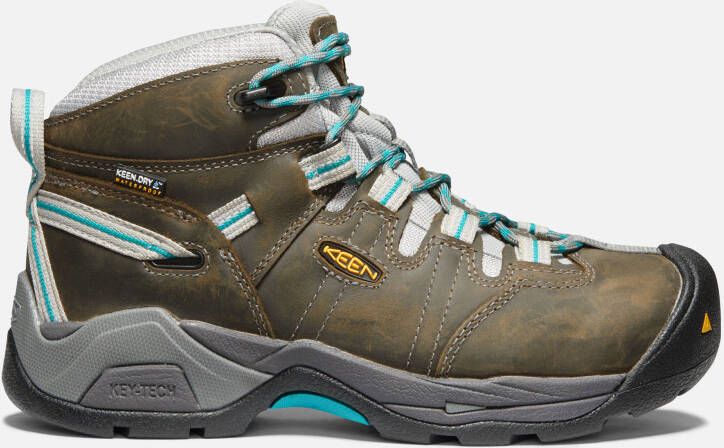 Keen Women's Waterproof Steel Toe Boots Detroit XT 5 Wide Gargoyle Lake Blue