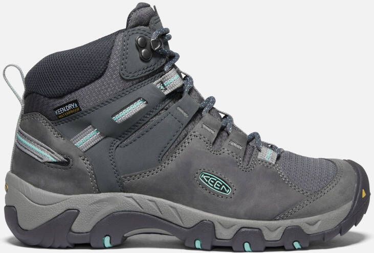 Keen Women's Waterproof Steens Leather Boot Size 10.5 In Steel Grey Ocean Wave