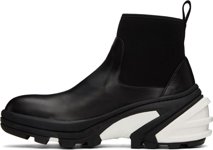 1017 ALYX 9SM Black Leather Mid Chelsea Boots - Picture 3