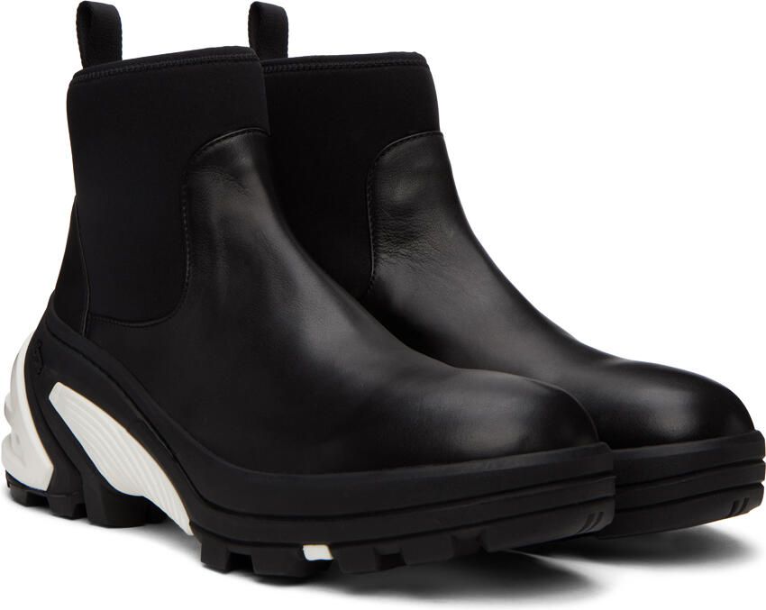 1017 ALYX 9SM Black Leather Mid Chelsea Boots - Picture 2