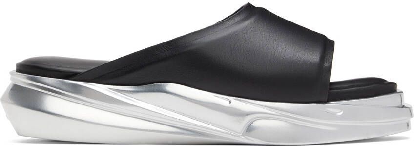 1017 ALYX 9SM Black & Silver Mono Slides