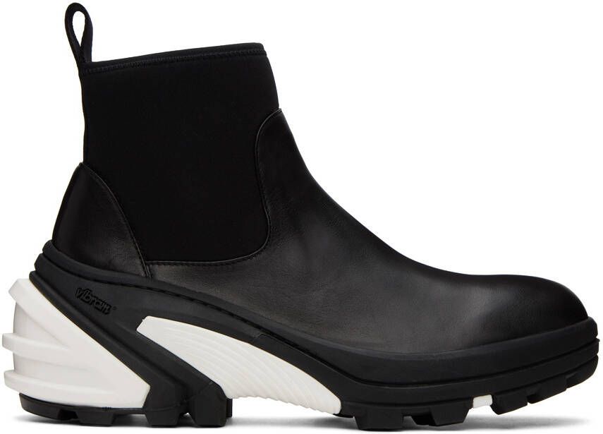 1017 ALYX 9SM Black Leather Mid Chelsea Boots - Picture 5