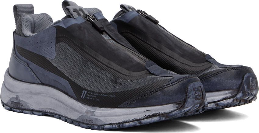 11 by Boris Bidjan Saberi Black Salomon Edition Bamba 2 Low Sneakers - Picture 2