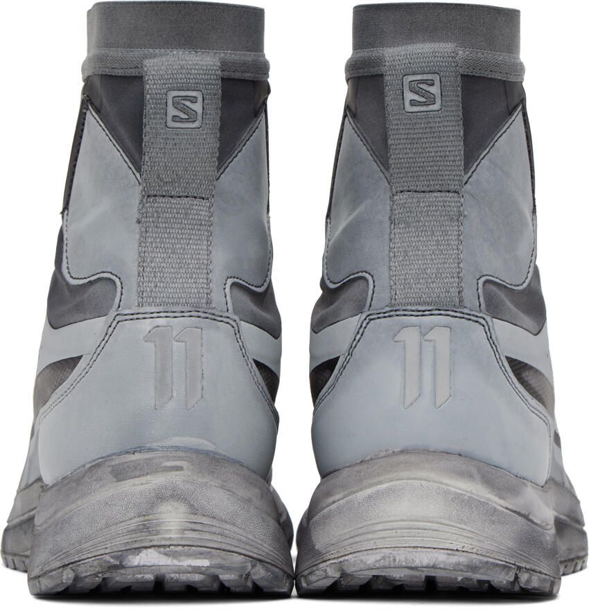 11 by Boris Bidjan Saberi Gray Salomon Edition Bamba 2 High Sneakers