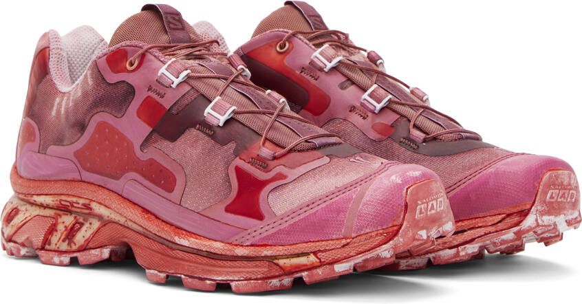 11 by Boris Bidjan Saberi Pink & Red Salomon Edition Bamba 5 Sneakers - Picture 2
