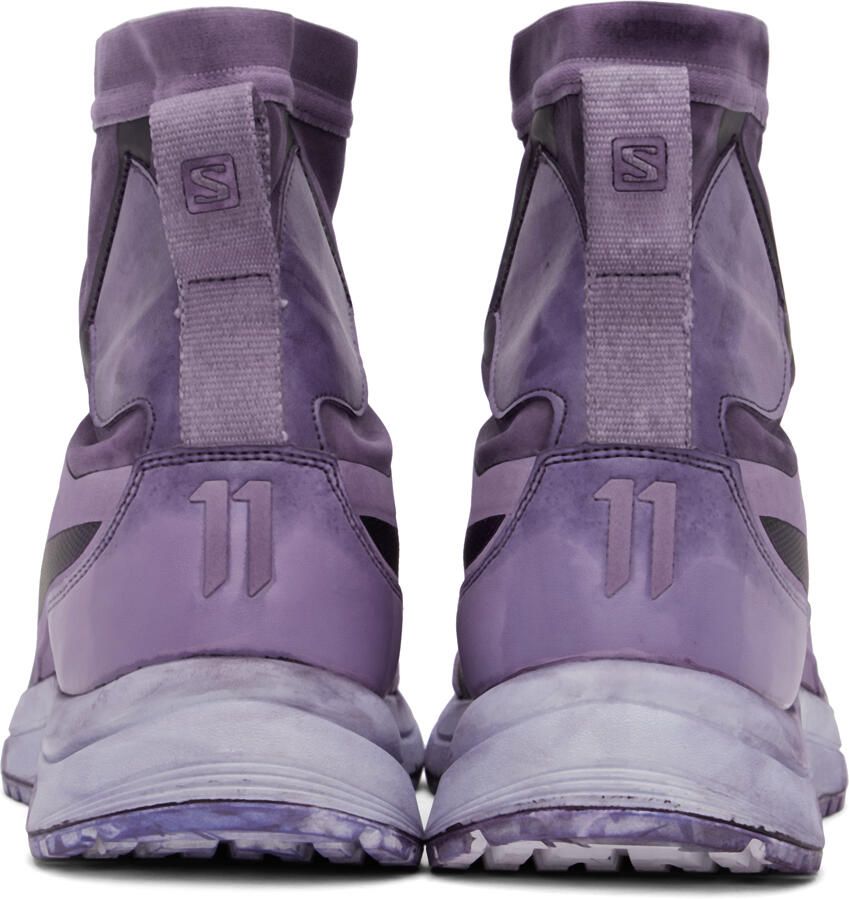 11 by Boris Bidjan Saberi Purple Salomon Edition Bamba 2 High Sneakers - Picture 4