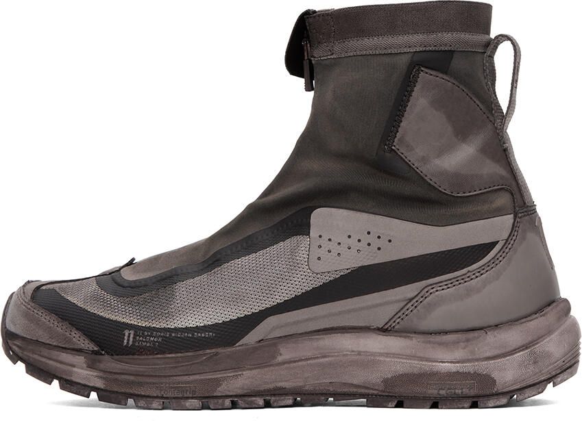11 by Boris Bidjan Saberi Taupe Salomon Edition Bamba 2 High Sneakers - Picture 3