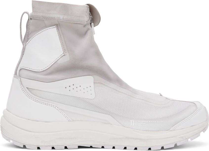 11 by Boris Bidjan Saberi Gray & White Salomon Edition Bamba 2 High Sneakers - Picture 5