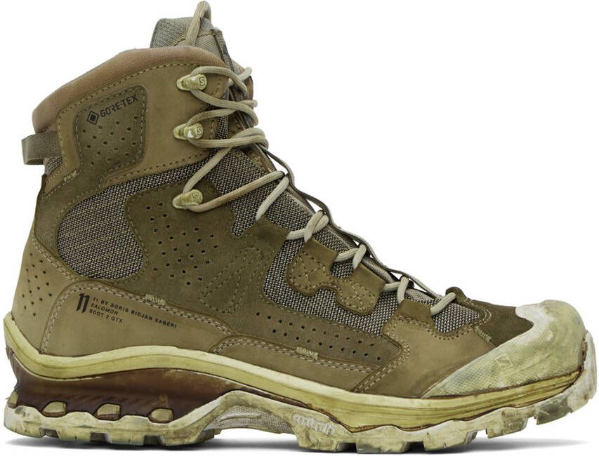 11 by Boris Bidjan Saberi Khaki Salomon Edition 2 GTX Boots - Picture 4