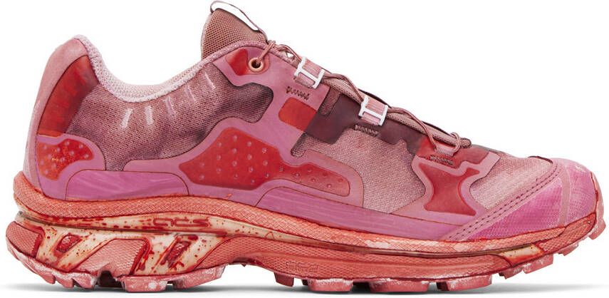 11 by Boris Bidjan Saberi Pink & Red Salomon Edition Bamba 5 Sneakers - Picture 5