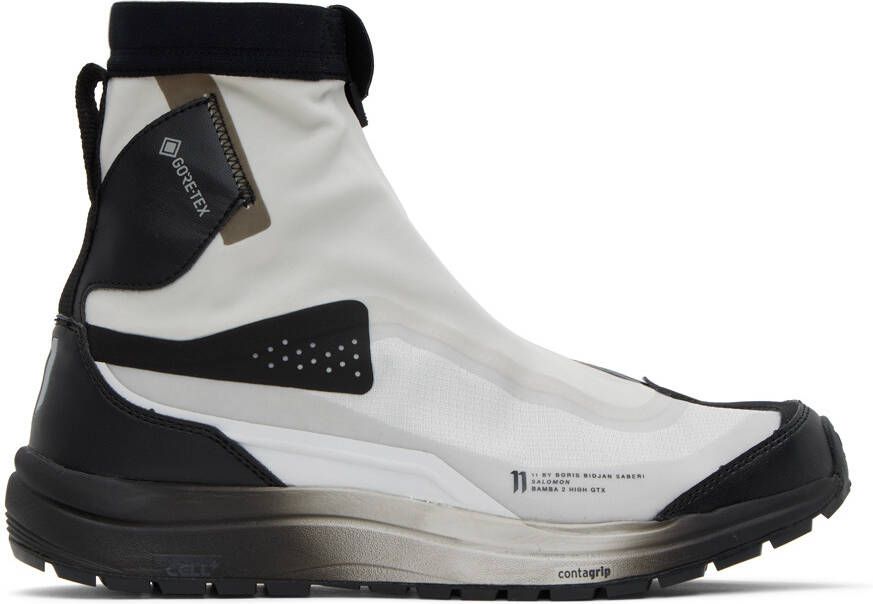 11 by Boris Bidjan Saberi White & Black Salomon Edition Bamba 2 High GTX Sneakers - Picture 5