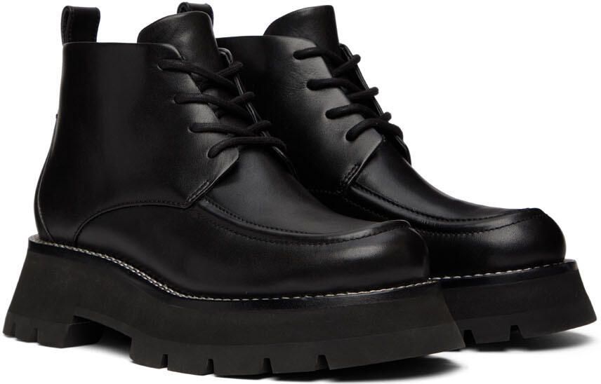 3.1 Phillip Lim Black Kate Short Combat Boots - Picture 2