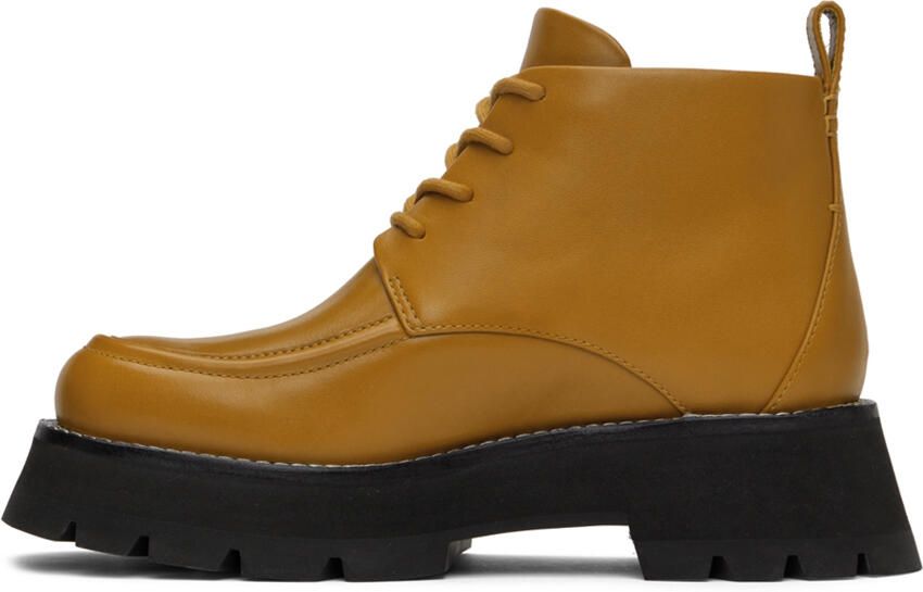 3.1 Phillip Lim Yellow Kate Short Combat Boots - Picture 3