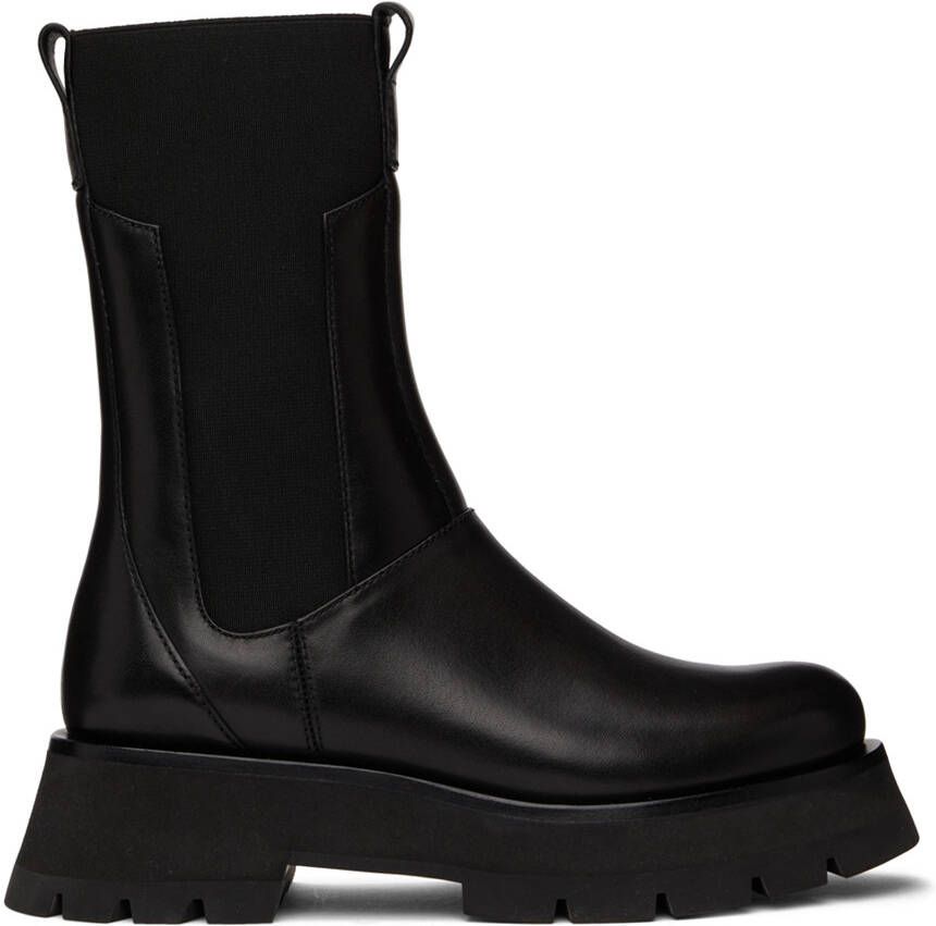 3.1 Phillip Lim Black Kate Combat Boots - Picture 5