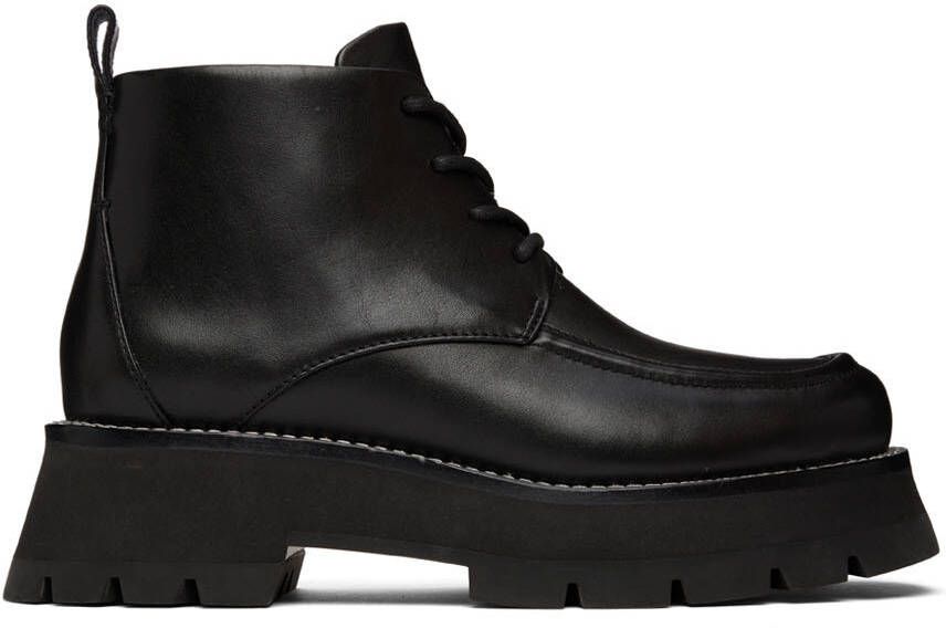 3.1 Phillip Lim Black Kate Short Combat Boots - Picture 5