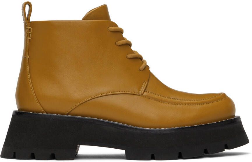 3.1 Phillip Lim Yellow Kate Short Combat Boots - Picture 5