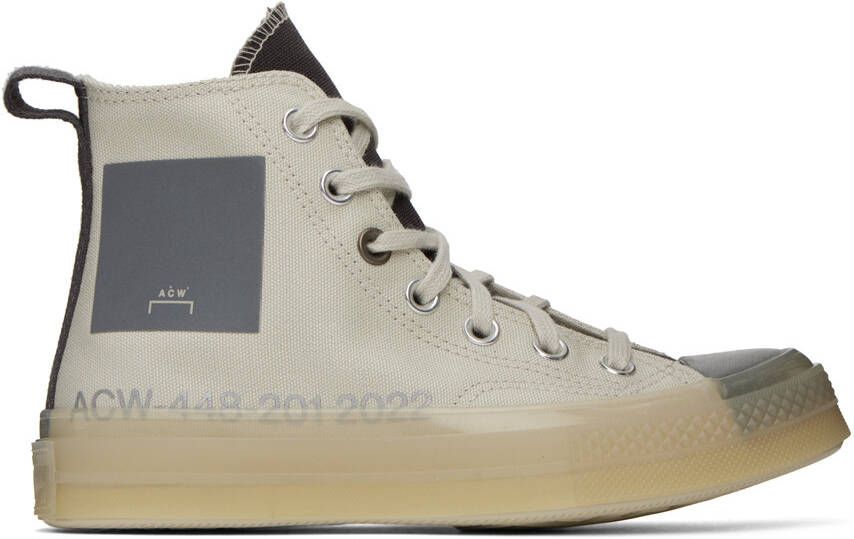 Converse Off-White & Gray A-COLD-WALL* Edition Chuck 70 Sneakers - Picture 5