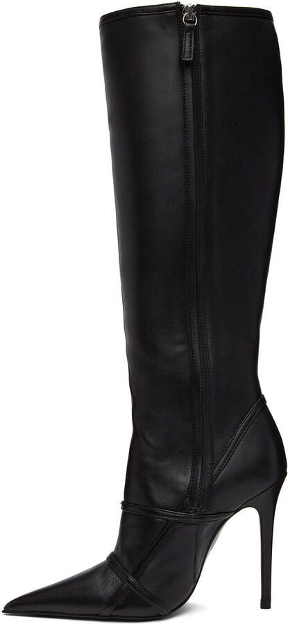 ABRA Black High Belt Boots - Picture 2