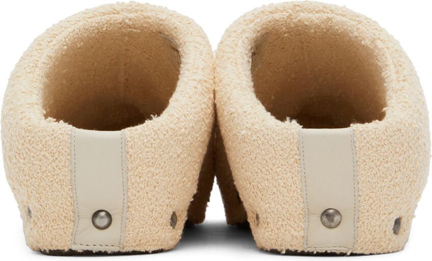 Acne Studios Beige Shearling Clogs