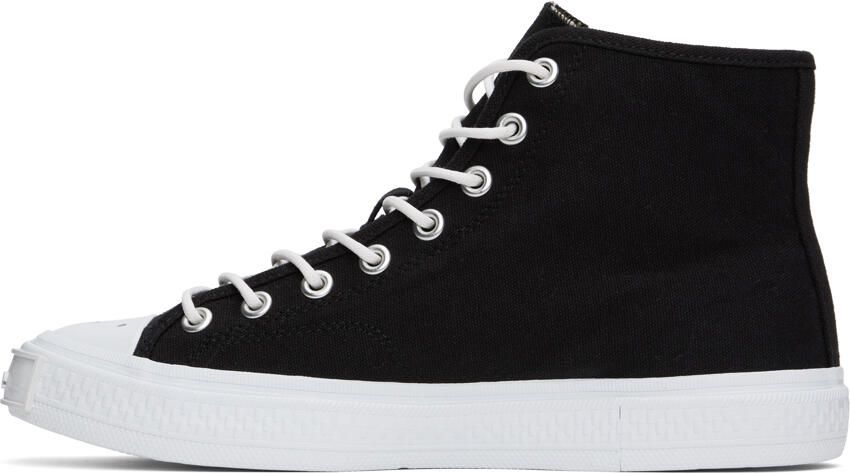 Acne Studios Black & White Canvas Sneakers - Picture 3