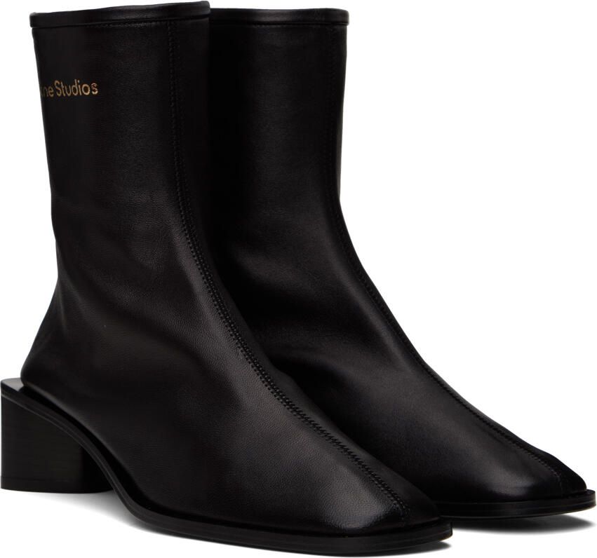 Acne Studios Black Branded Logo Boots
