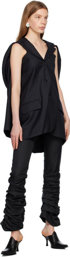 Acne Studios Black Embossed Mules - Picture 4