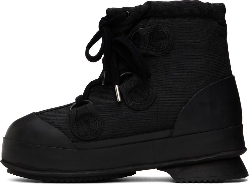 Acne Studios Black Lace-Up Ankle Boots - Picture 3