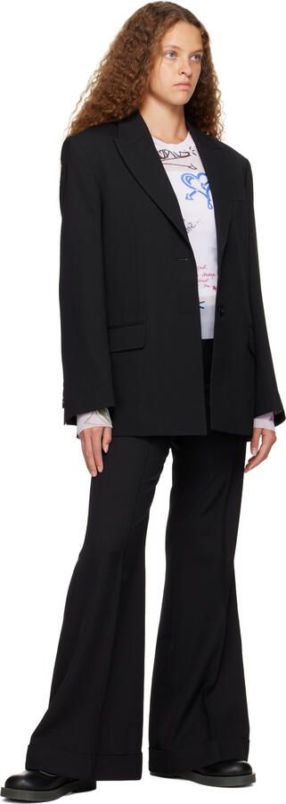 Acne Studios Black Leather Buckle Oxfords - Picture 4