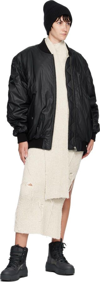 Acne Studios Black Paneled Boots - Picture 4