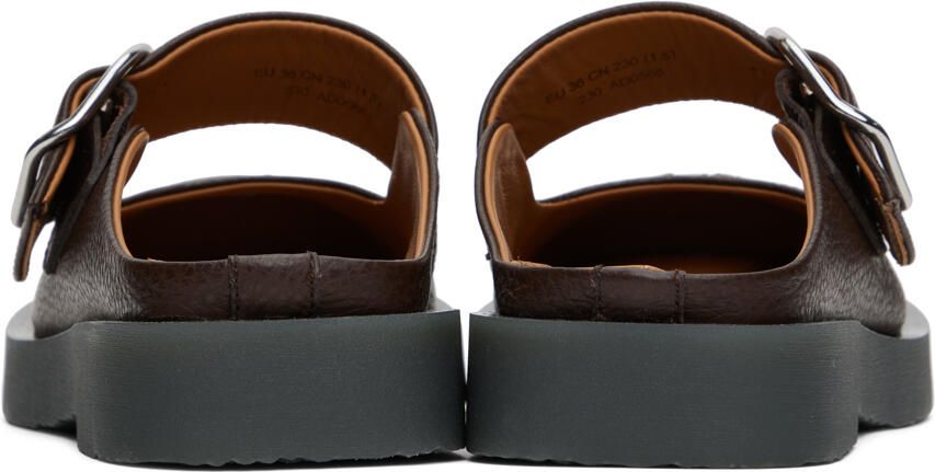 Acne Studios Brown Buckle Mules