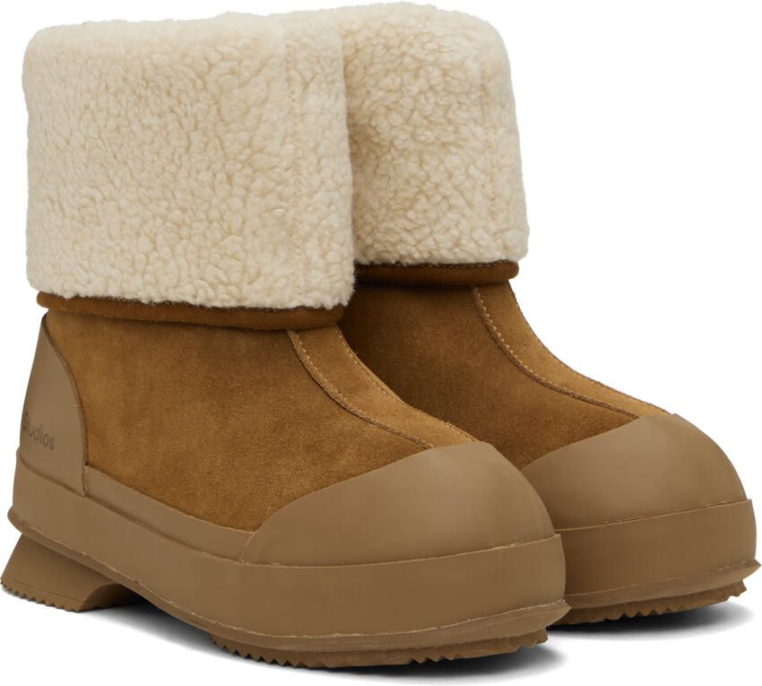 Acne Studios Brown Reversible Boots - Picture 2