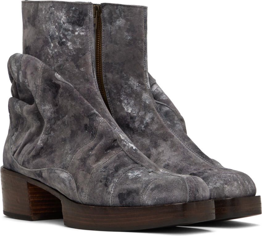 Acne Studios Gray Digital Print Boots