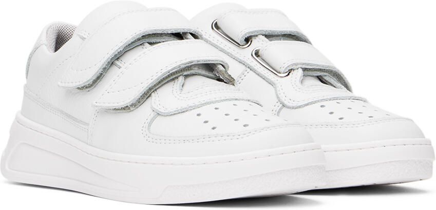 Acne Studios Kids White Velcro Strap Sneakers - Picture 2
