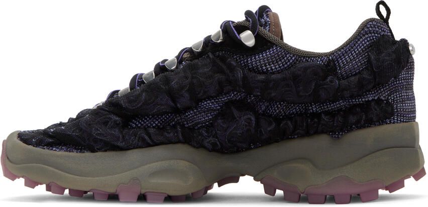 Acne Studios Purple & Black Knit Sneakers - Picture 3