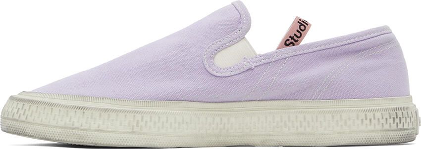 Acne Studios Purple Ballow Tumbled Slip-On Sneakers - Picture 3