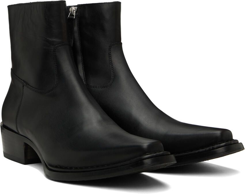 Acne Studios SSENSE Exclusive Black Zip Boots - Picture 2