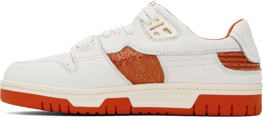 Acne Studios White & Orange Low Top Sneakers - Picture 3