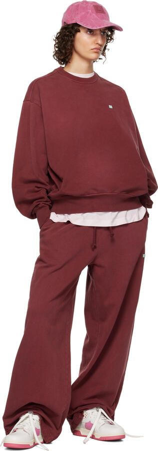 Acne Studios White & Pink Leather Low Top Sneakers - Picture 4