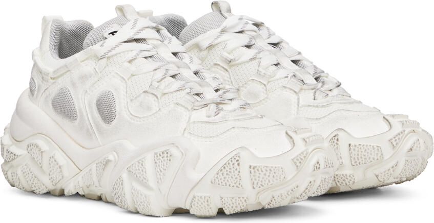 Acne Studios White Bolzter Tumbled Sneakers - Picture 2