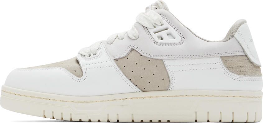 Acne Studios White Leather Low Top Sneakers - Picture 3